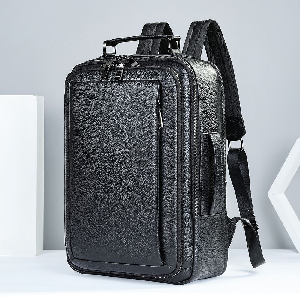 Mochila de Cuero Vacuno Para Viaje (Laptop 15") OSSIAN 2290